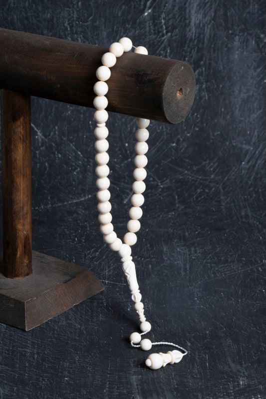 Ivory 33-bead 9mm Natural Stone Prayer Beads
