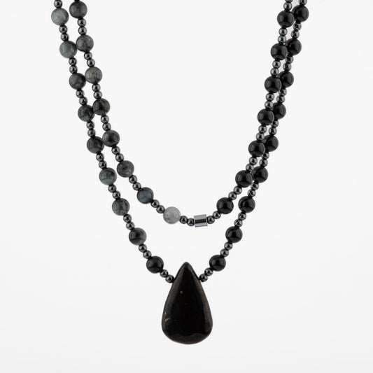 Golden Obsidian Natural Stone Necklace
