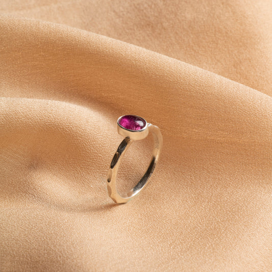 Handmade Sterling Silver Tourmaline Ring for Women – Certified Natural Gemstone