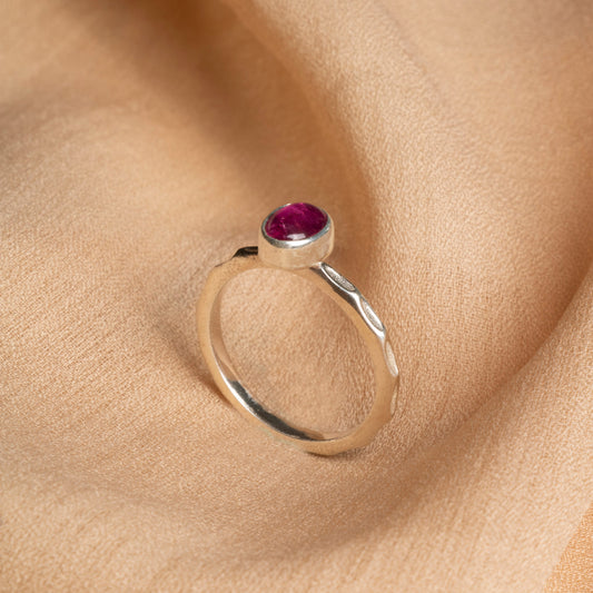 Handmade Sterling Silver Tourmaline Ring for Women – Certified Natural Gemstone