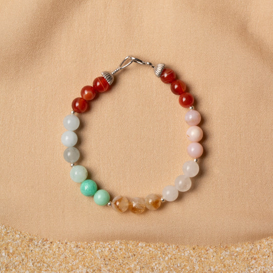 Gemora London Gemini Zodiac Bracelet – 6mm Natural Stones with 925 Sterling Silver Clasp