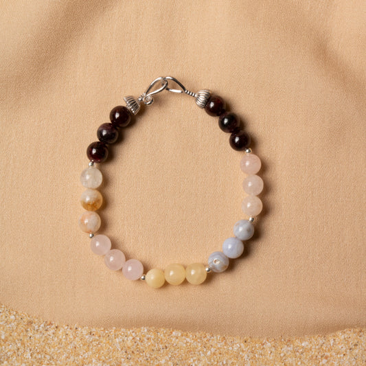 Gemora London Leo Zodiac Bracelet – 6mm Natural Stones with 925 Sterling Silver Clasp