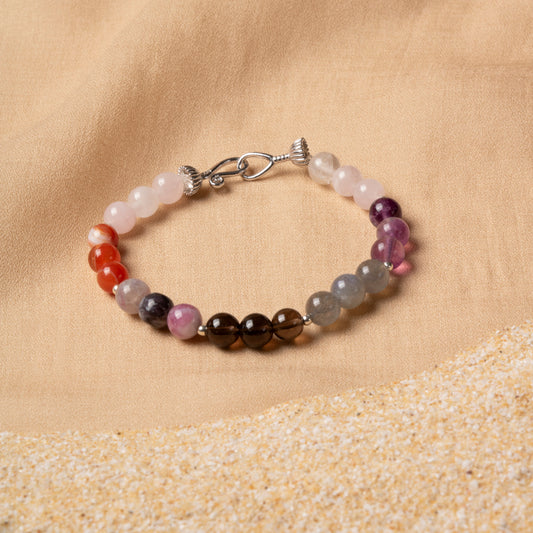 Gemora London Capricorn Zodiac Bracelet – 6mm Natural Stones with 925 Sterling Silver Clasp